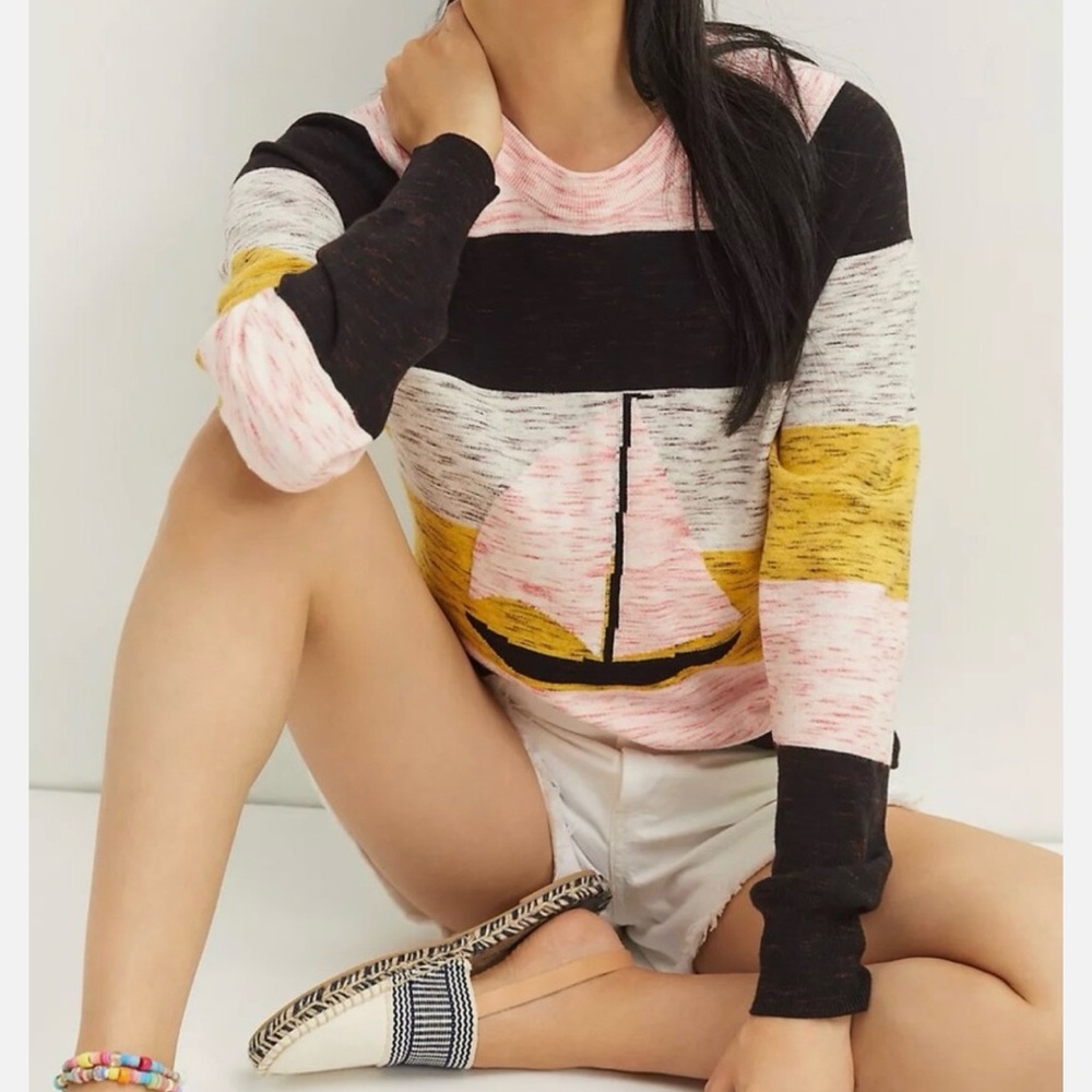 ANTHROPOLOGIE SAILBOAT SWEATER
